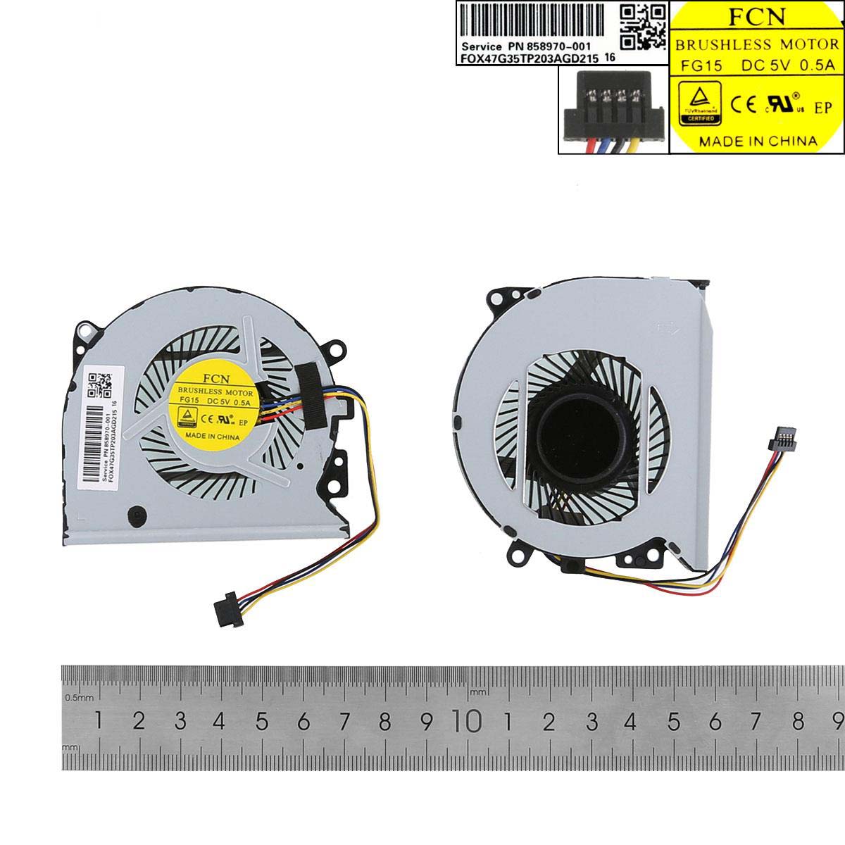 Ventilátor chlazení HP Envy 13-A 15-U 15-U000 15-U011D 15-U010DX 15-U483CL