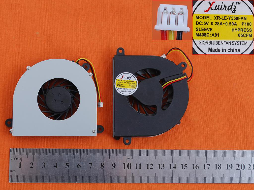 Ventilátor chlazení pro Lenovo IdeaPad Y550 Y550A Y550P