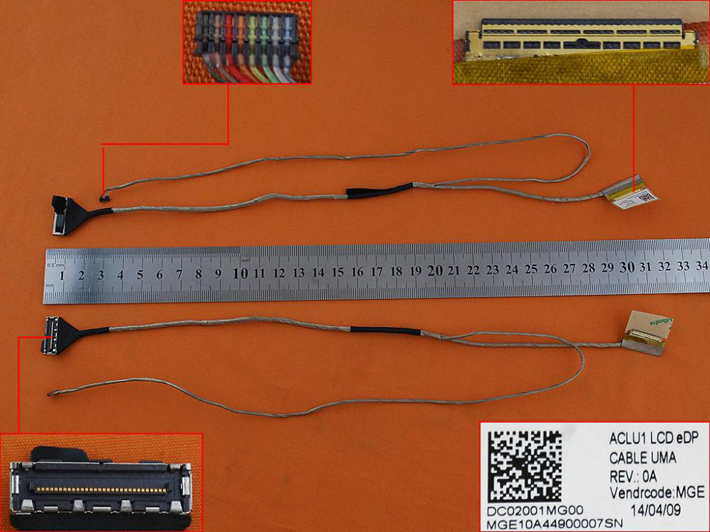 LCD flex kabel pro notebooky Lenovo Ideapad G40-30 G40-45 G40-75 Z40-45, verze 2