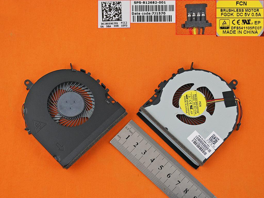 Ventilátor chlazení HP Envy M6-P M6-P100 M6-P113DX HP Envy 15-ae000