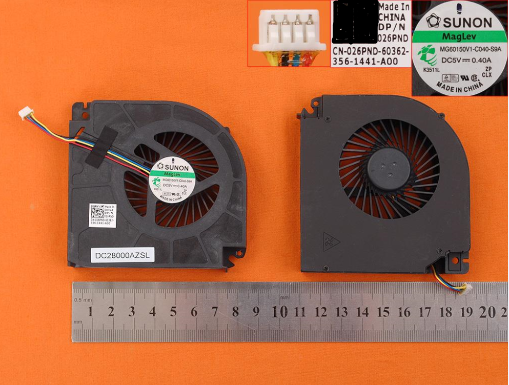 Ventilátor chlazení pro Dell Precision M6700 M5700 26PND 026PND