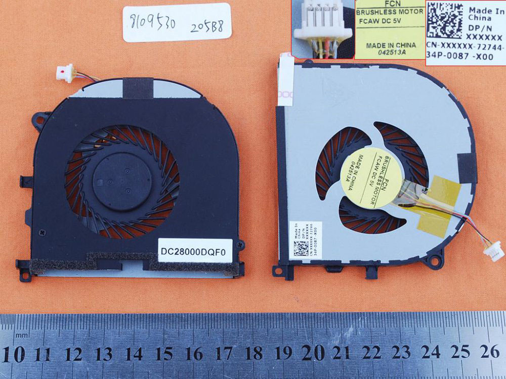 Ventilátor chlazení pro DELL XPS 15 9530 Dell Precision M3800