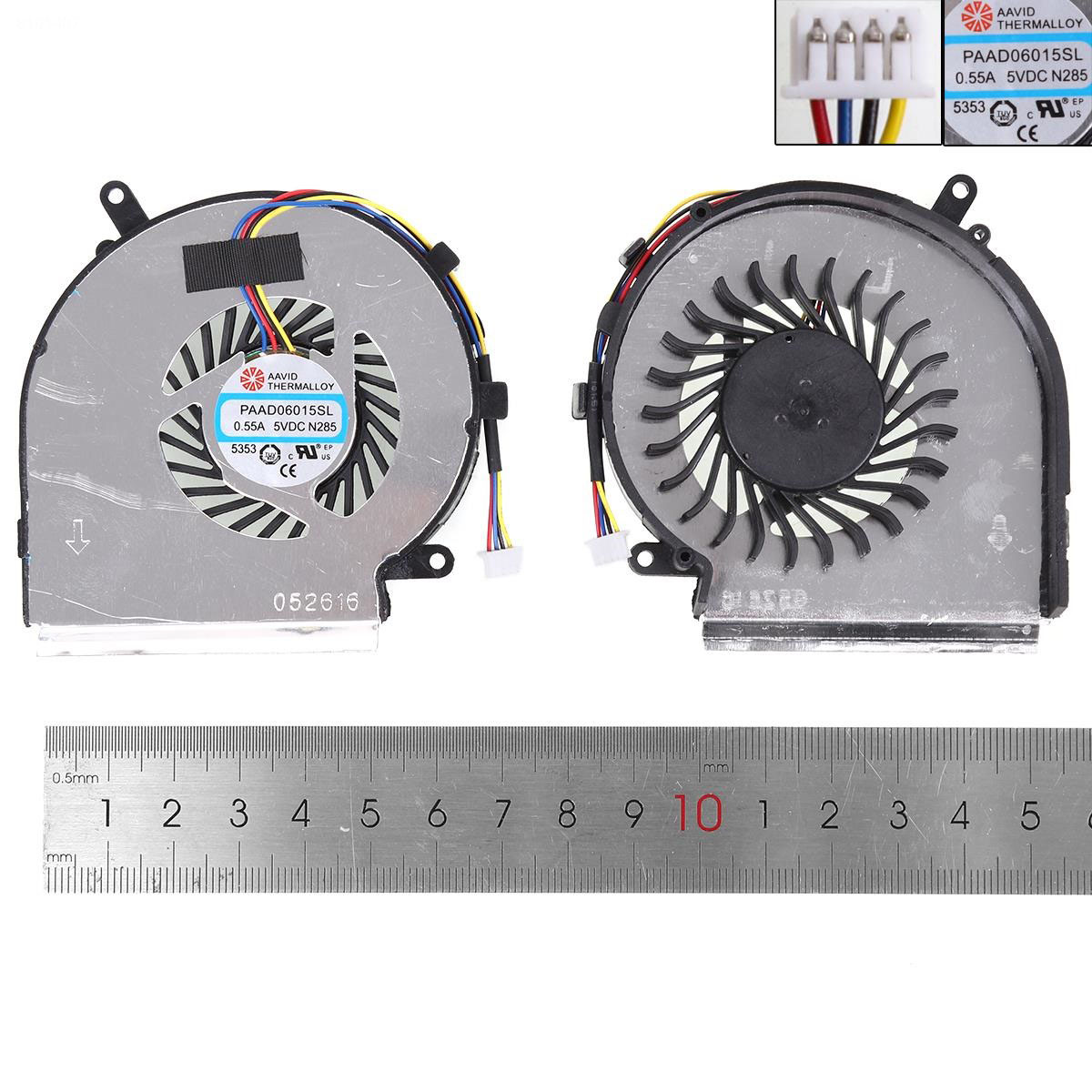 Ventilátor chlazení pro MSI GE72VR GP72VR 6RF MS-179B GE62VR GP62MVR MS-16J9 16JB, CPU, 4PIN, verze 2