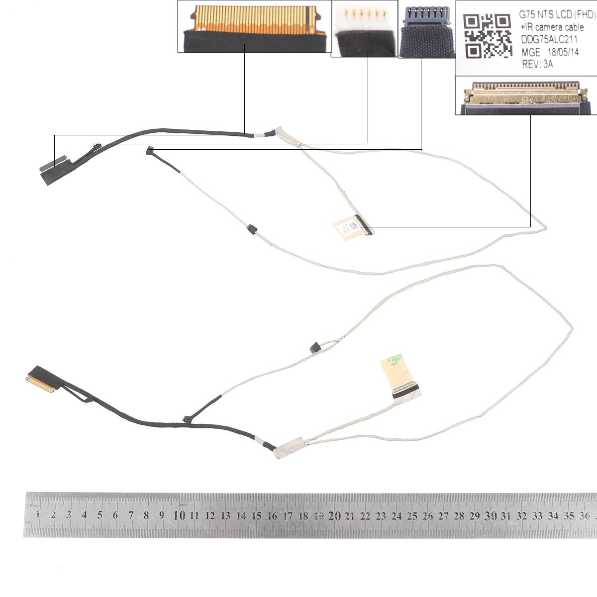 LCD flex kabel pro notebooky HP Pavilion Power 15-CB tpn-Q193, verze 3