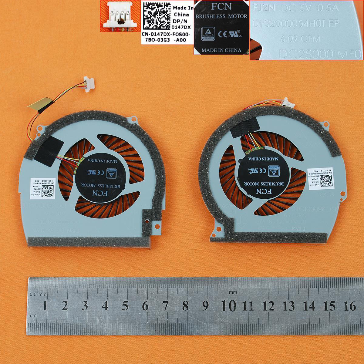 Ventilátory chlazení pro Dell Inspiron 15-7566 15-7566 15-7567 P65F 7466 7467
