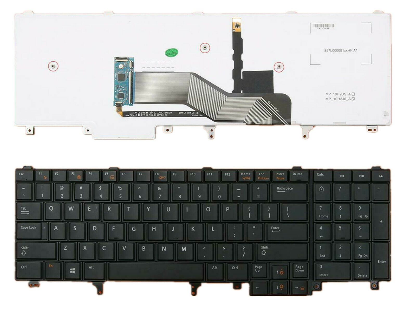 Klávesnice pro Dell Latitude E6520 E6530 E6540 E5520 s podsvícením a bez trackpointu 