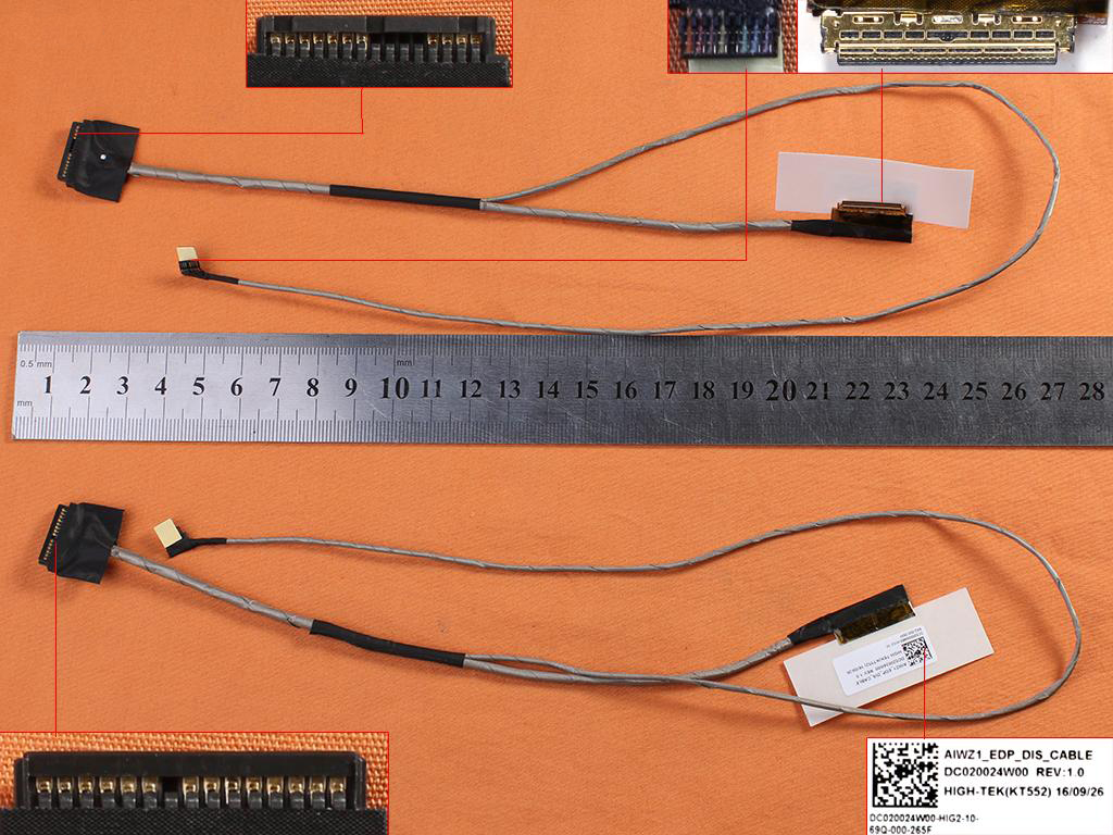 LCD flex kabel pro notebooky Lenovo V4000 Z51-70 500-15ACZ 500-15ISK EDP, verze 5