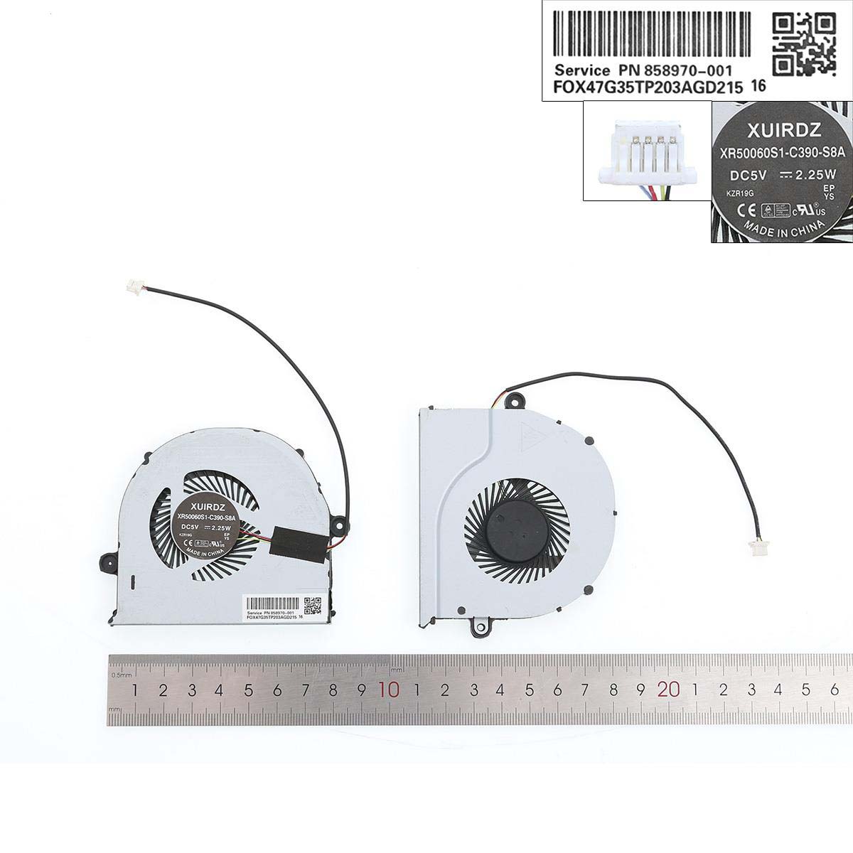 Ventilátor chlazení pro Asus FX63V FZ63VD GL503VD GL503, DC 5V, verze 2