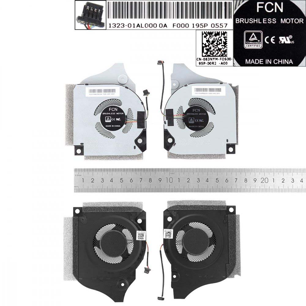 Ventilátory chlazení pro Dell Inspiron G5-5590 G7-7590 G7-7790, GPU + CPU , 5V , verze 1