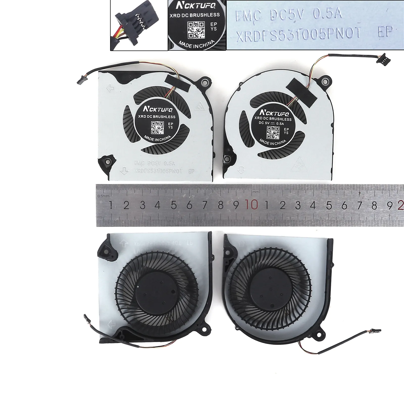 Ventilátor chlazení Acer Nitro 5 7 AN515-43 AN515-54 AN517-51 AN715-51 A715-74G, verze 3 ( pravý a levý )