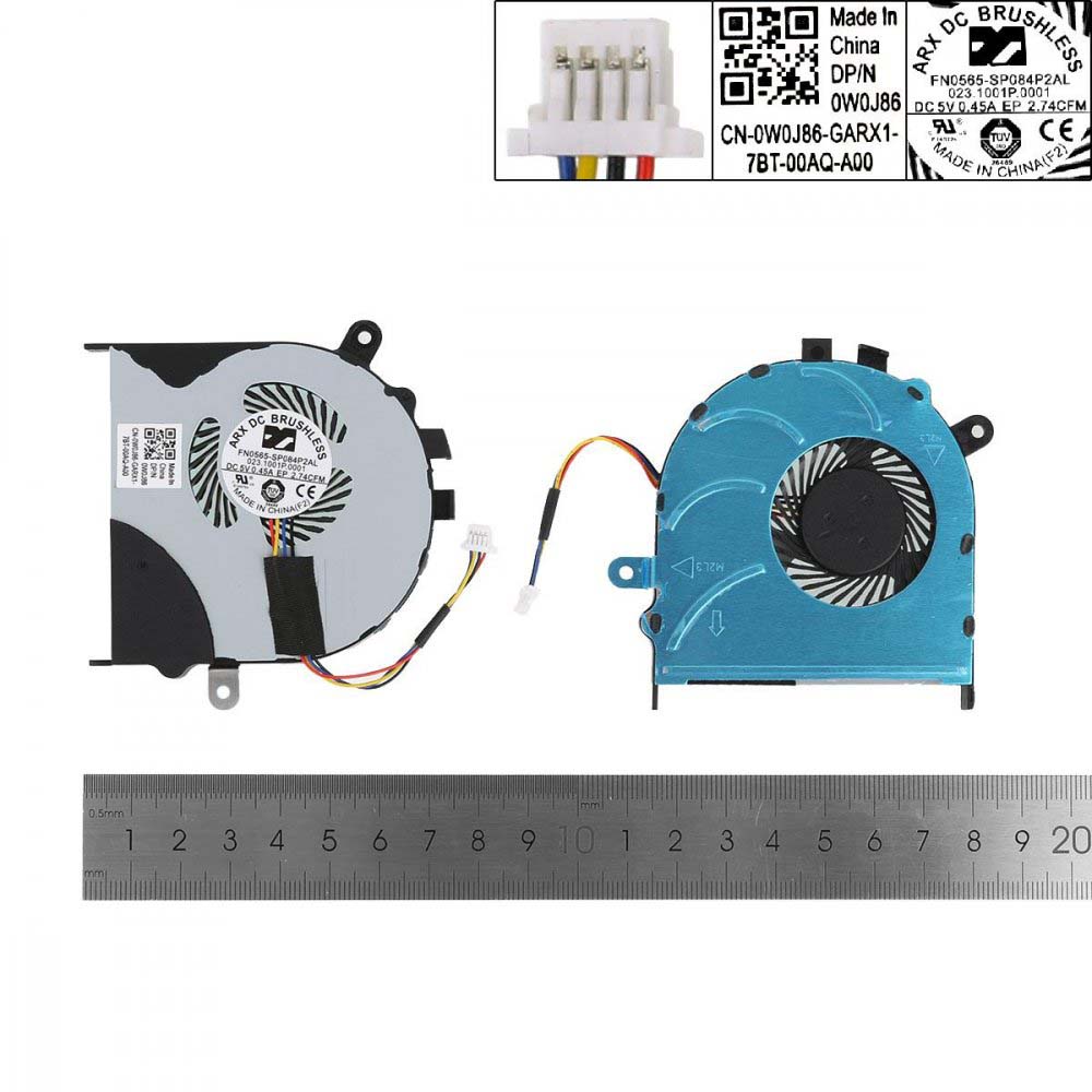 Ventilátor chlazení pro Dell Inspiron 15 7558 7568 7347 7348 13-7000 7353 7359 7758 P57G