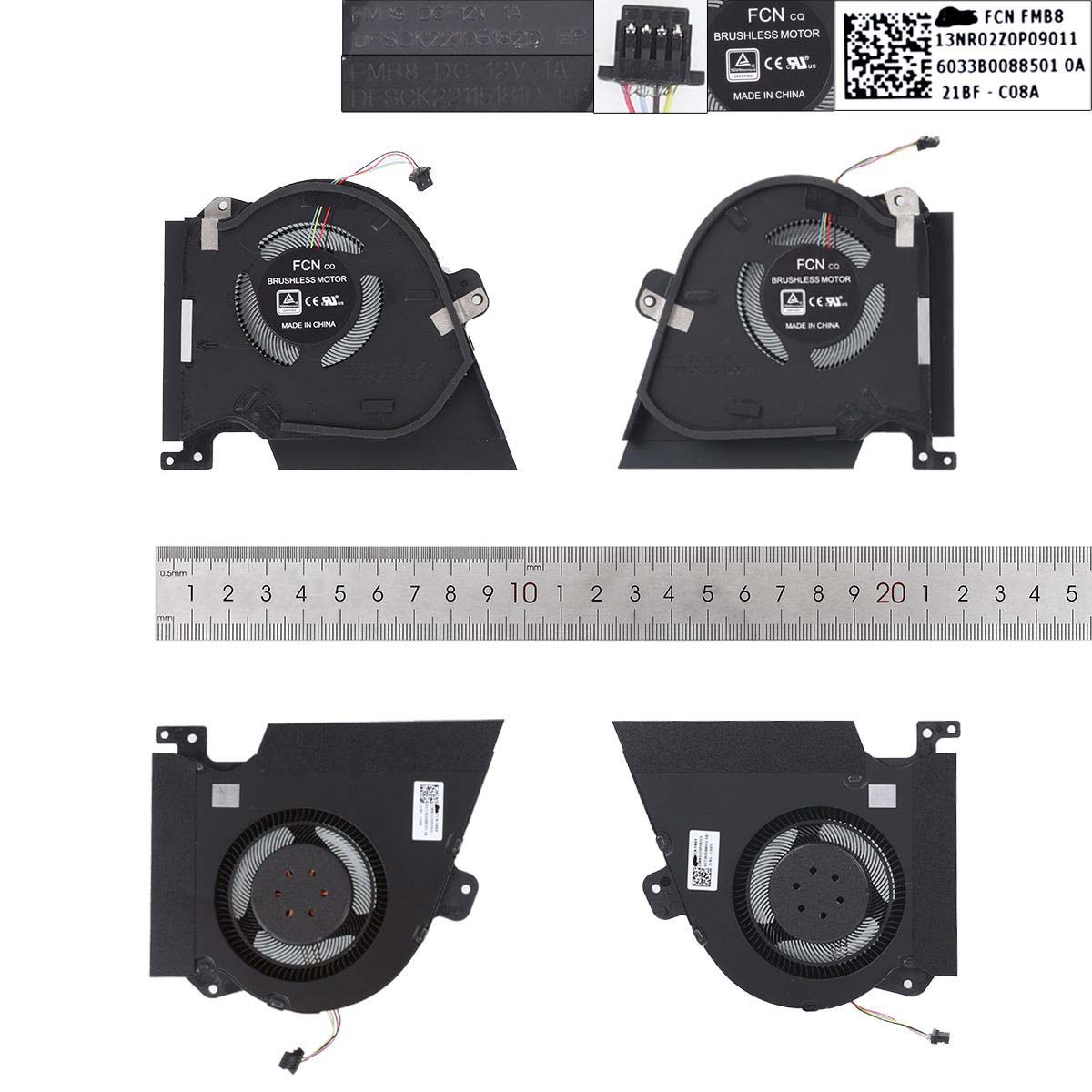Ventilátory pro Asus ROG Zephyrus Duo 15 GX550 pro CPU+GPU