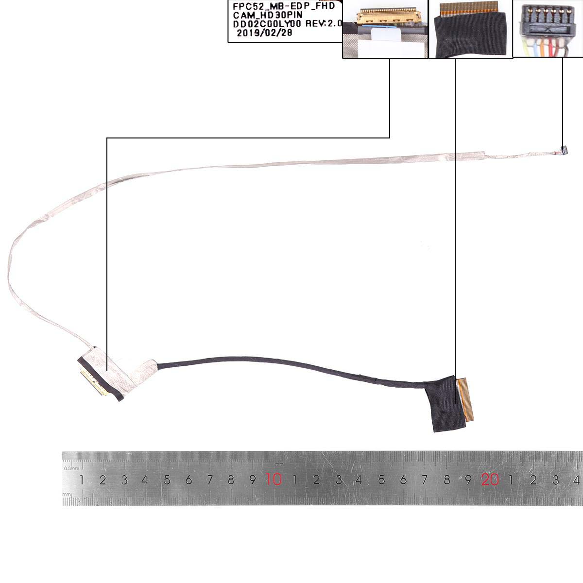 LCD flex kabel pro notebooky HP Pavilion Gaming HP 15-DK TPN-C141 FHD , verze 1