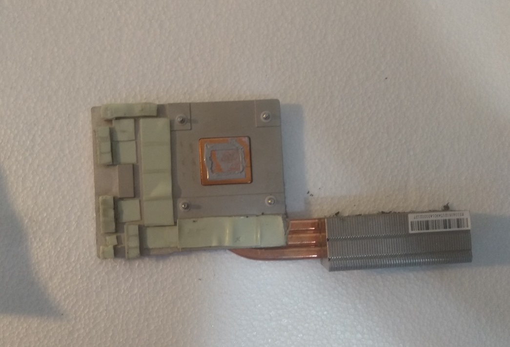 Použité chlazení / heatsink MSI GX660 , pro grafickou kartu / GPU
