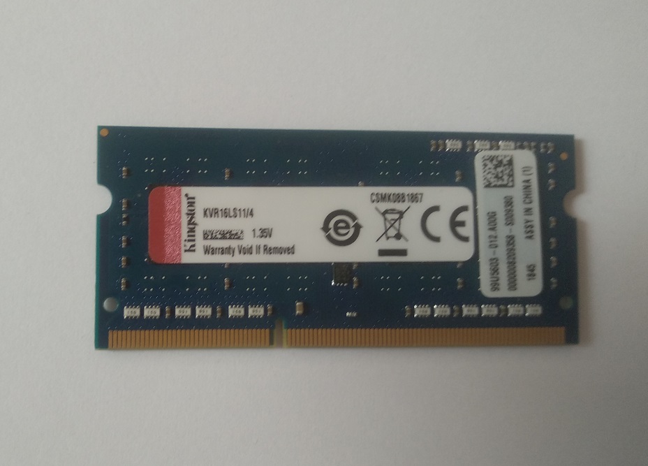 Paměť Kingston Valueram DDR3L 4GB 1600MHz CL11 KVR16LS11/4