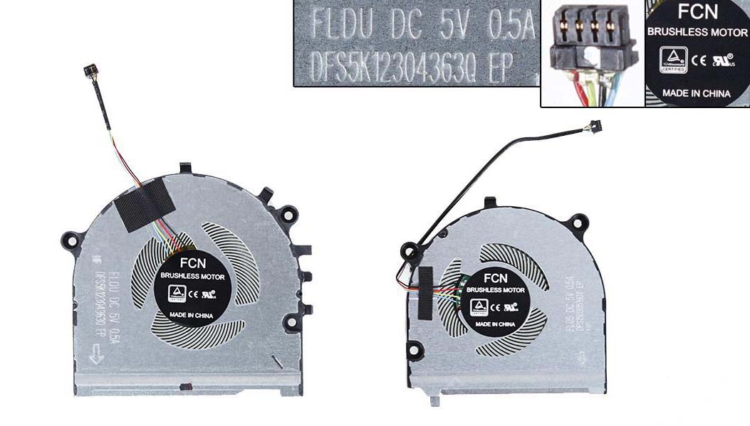 Ventilátory chlazení Lenovo thinkBook 14S-IWL 14S-IML K4-IWL S540-14IWL 6Pro-14IWL , pro GPU a CPU