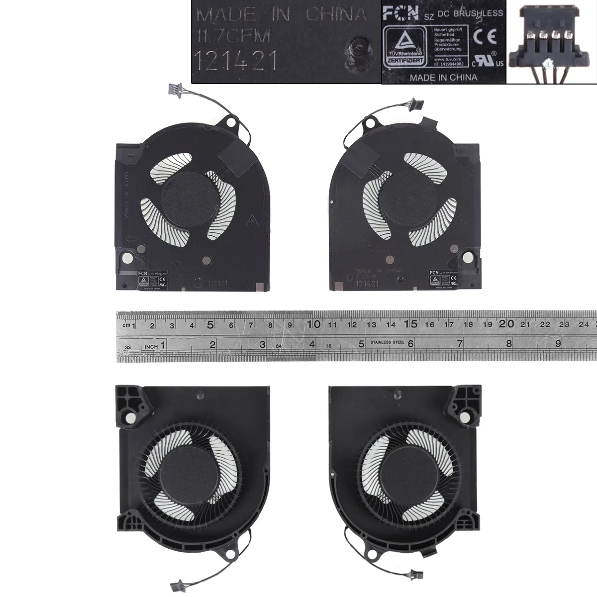 Ventilátory chlazení pro Dell 15 G15 5520 RTX3070 , CPU + GPU, verze 1