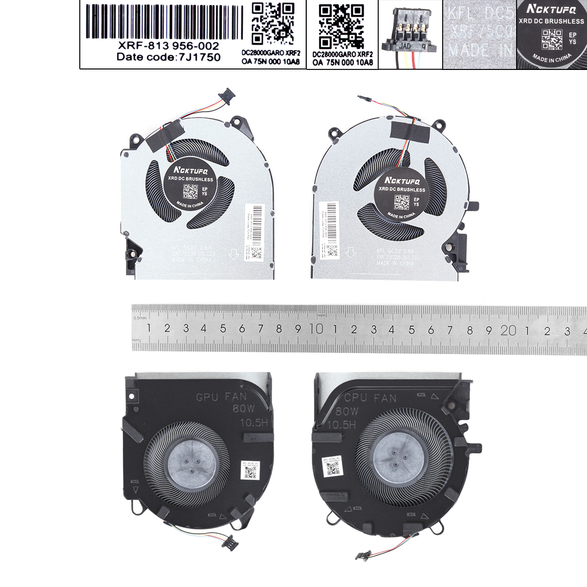 Ventilátory chlazení pro HP Victus 16-D 16T-D 16-E  , 80W , verze 2 , CPU + GPU