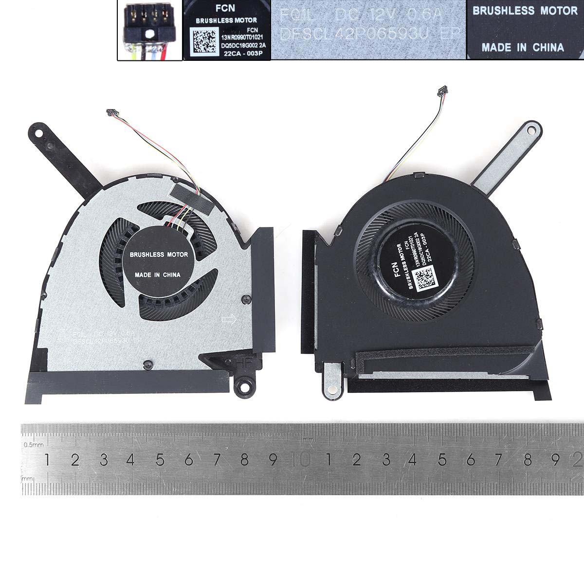 Ventilátor chlazení pro Asus TUF Dash 15 FX517 FX517ZC FX517ZM FX517ZR FX517ZR-F15 , DC 12V, pro procesor / CPU