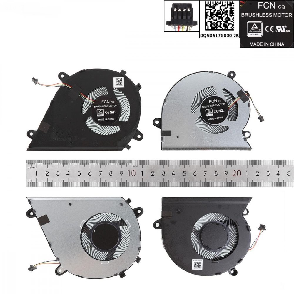 Ventilátory pro Asus Mars15 VX60 VX60GT VivoBook K571 K571GT-EB76 X571G pro CPU+GPU
