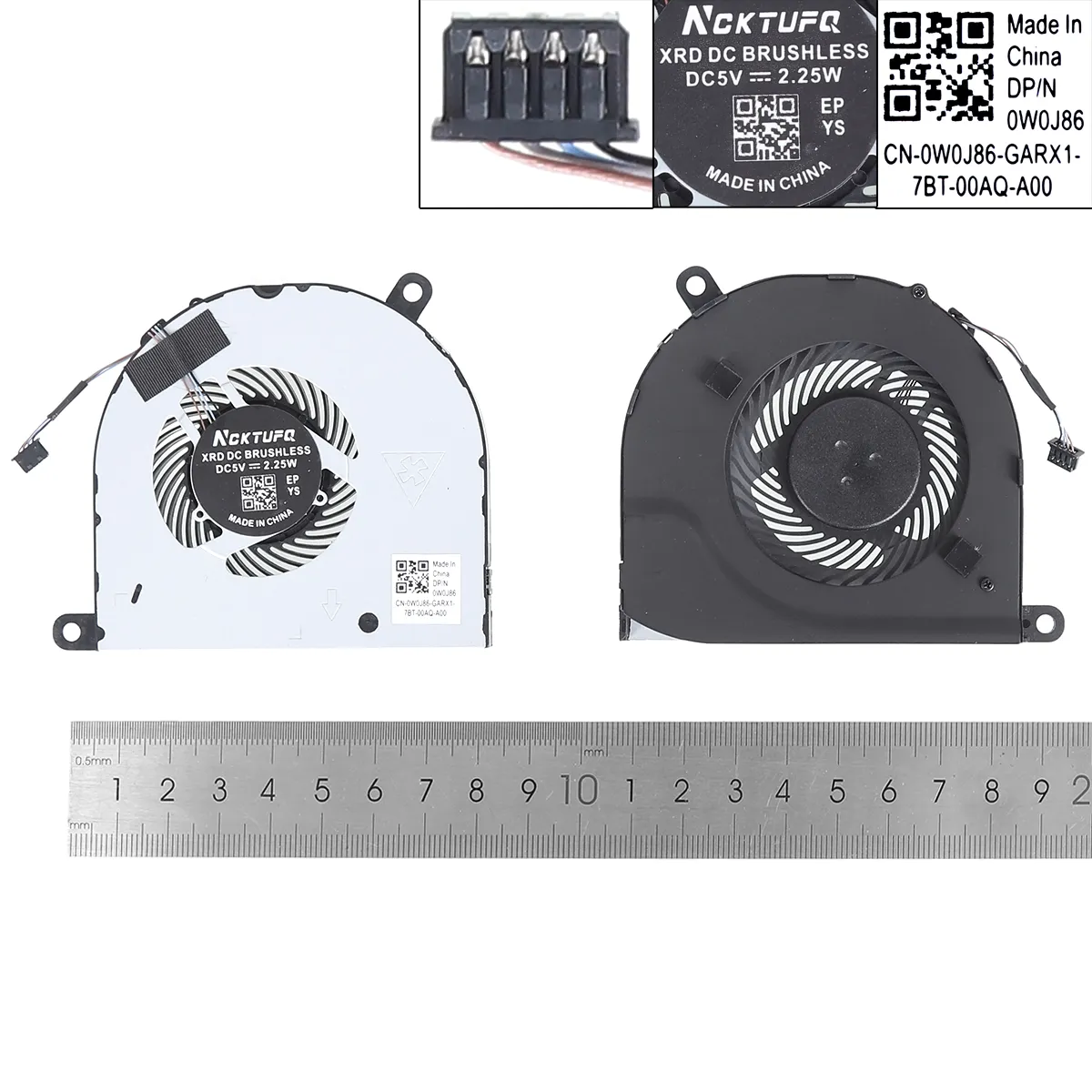 Ventilátor chlazení pro Dell Latitude 5480 , E5480 , 5490 , E5490 , E5491, verze 2