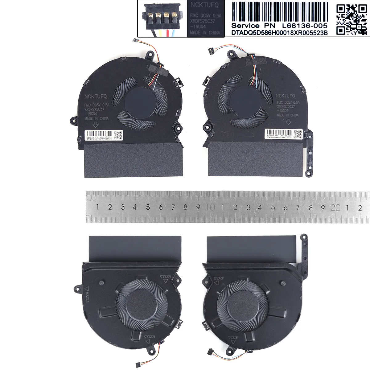 Ventilátory chlazení pro HP Spectre X360 15-EB 15T-EB TPN-Q226, CPU + GPU