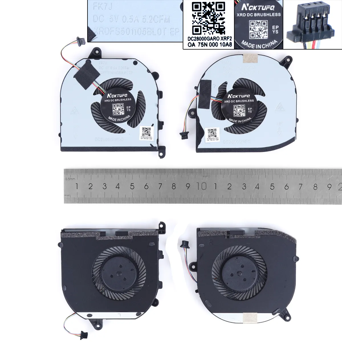 Ventilátor chlazení pro Dell XPS 15 9570 7590 XPS15-9570 , pro CPU + GPU