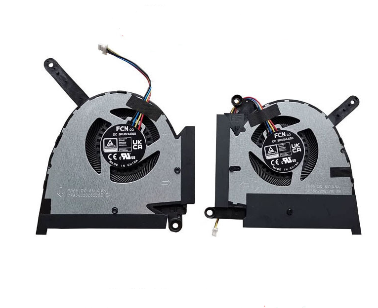 Ventilátor chlazení pro Asus TUF Dash (2022) F15 FX517 FX517ZC FX517ZE , DC 5V, pro CPU + GPU