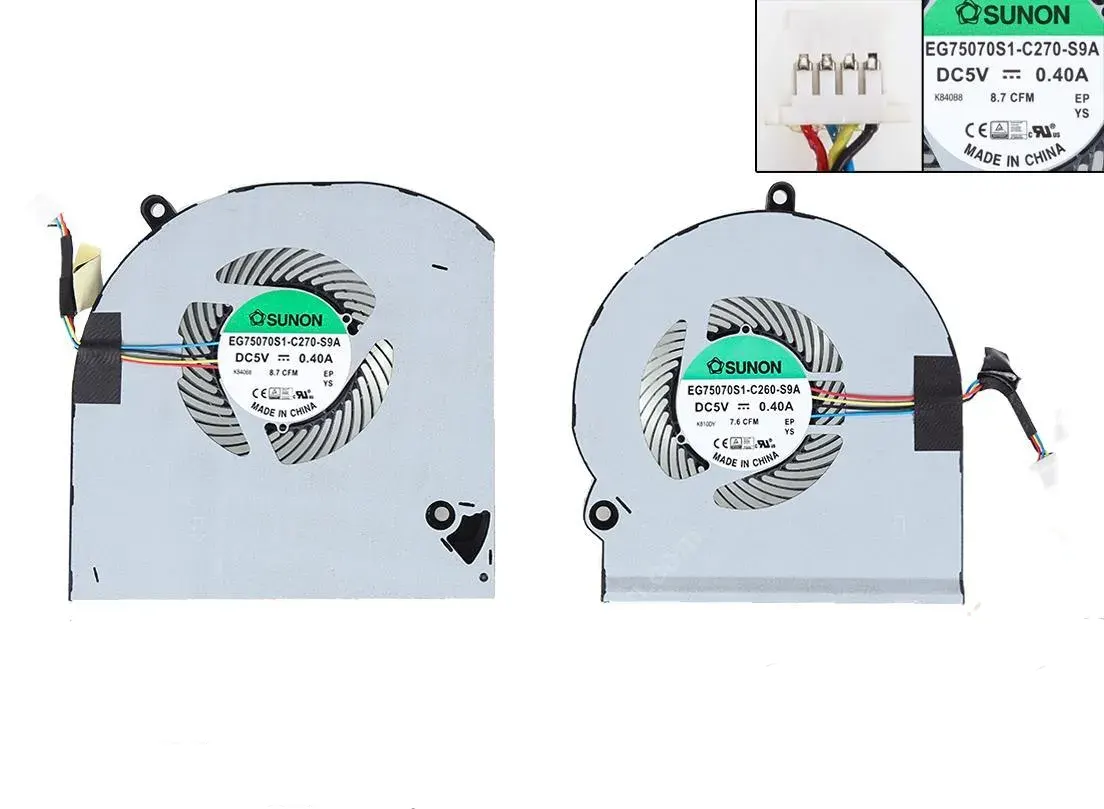 Ventilátory chlazení pro Dell Alienware 15 R3 15 R4 P69F, DC5V, pro CPU + GPU