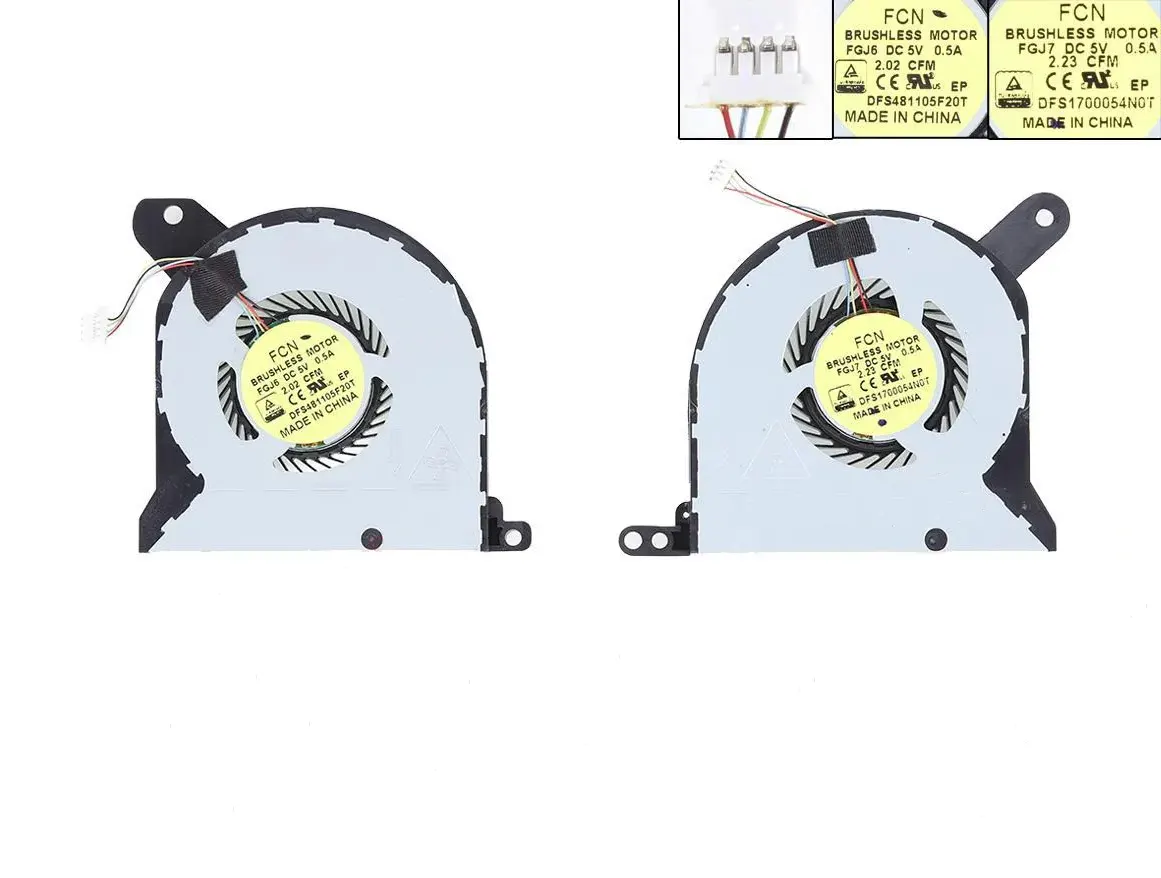 Ventilátory chlazení pro Dell Alienware M13X R1, DC5V, pro CPU + GPU