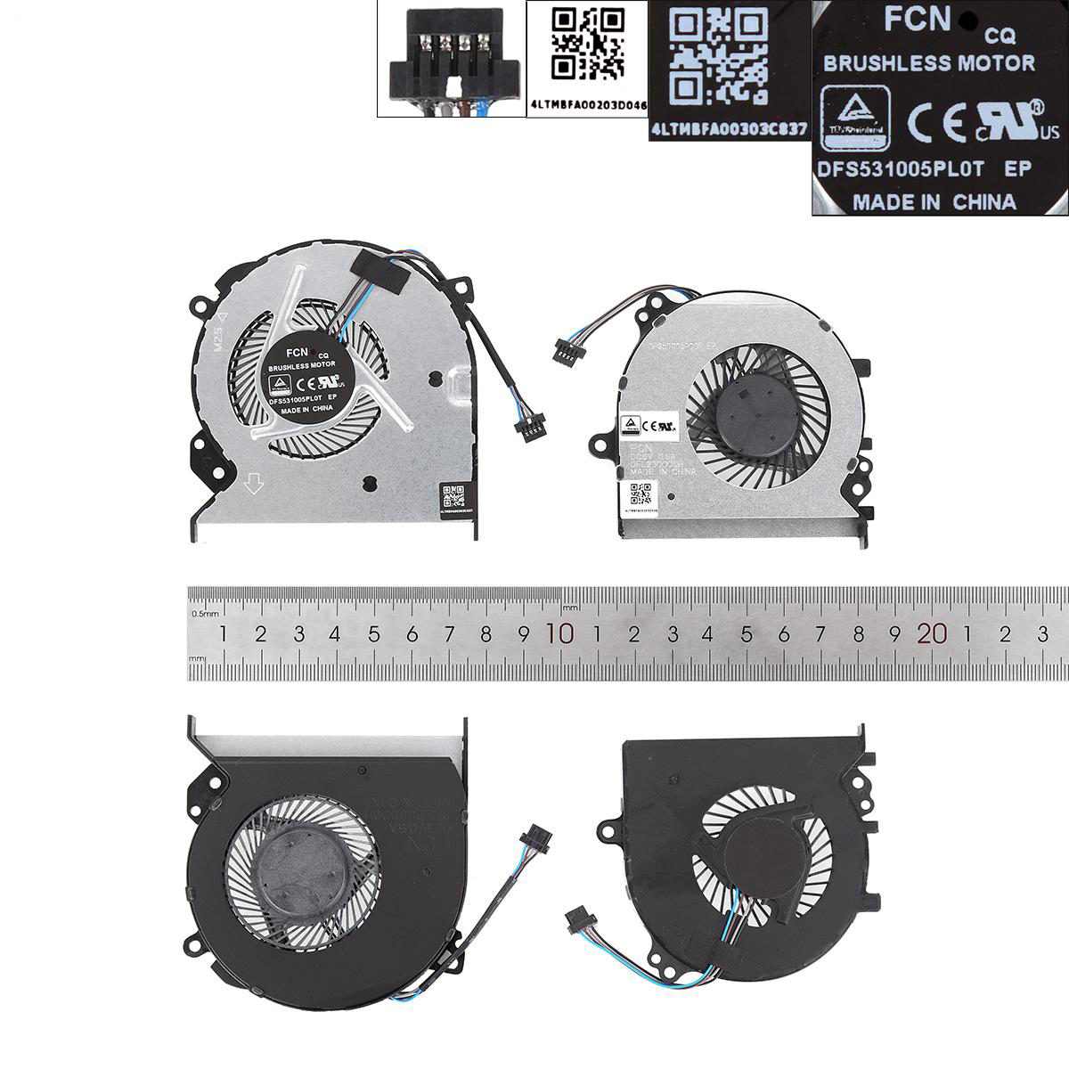 Ventilátory chlazení pro  XIAOMI RedmiBook 14 II XMA2001 XMA2001-AB , pro CPU a GPU