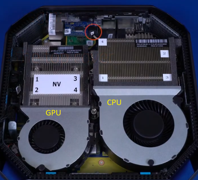 Ventilátor chlazení HP Z2 MINI G5 , L97185-001 , pro CPU