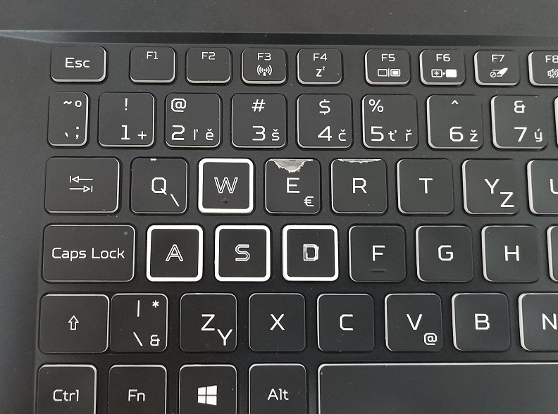 Horní plastový díl / klávesnice z notebooku Acer Nitro 5 AN517-52